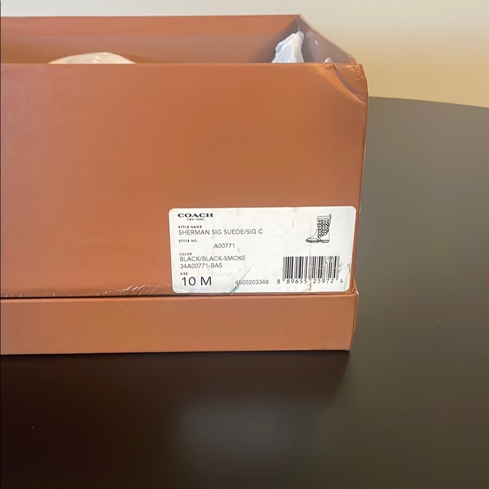 Coach Black and Gray Winter Rain Boots with Durable Sole - Picture 5 of 5